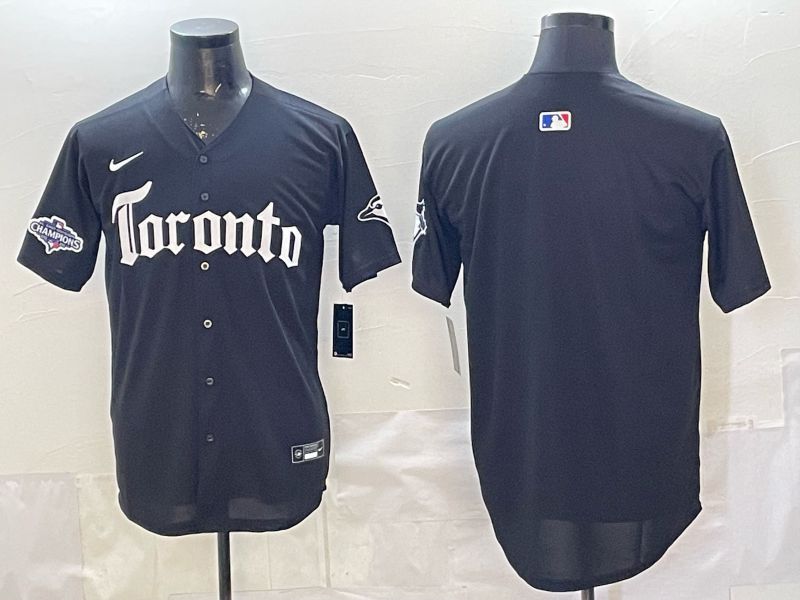 Men 2026 Toronto Blue Jays Blank Black 5th generation Joint Name Nike MLB Jersey style 02
